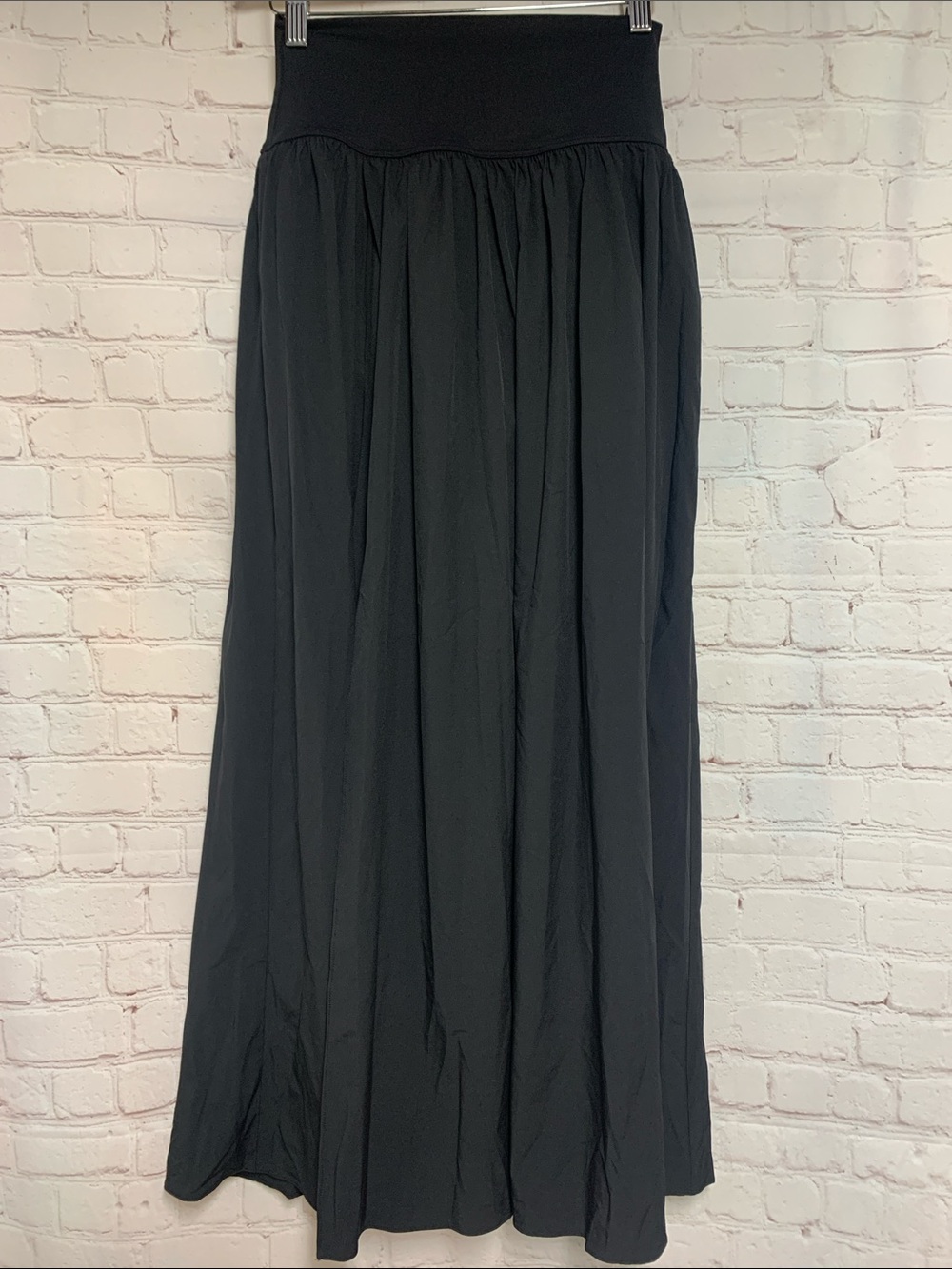 NEW HALARA Black High Waisted Breezy Maxi Skirt with Swim Bikini Size XS 0 2 - Picture 5 of 6